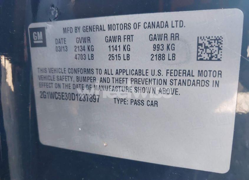 Photo 9 of 2013 Chevrolet Impala LTZ (VIN 2G1WC5E30D1237897)