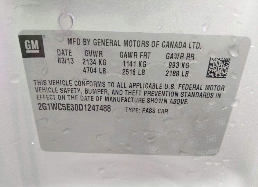 Photo 9 of 2013 Chevrolet Impala LTZ (VIN 2G1WC5E30D1247488)