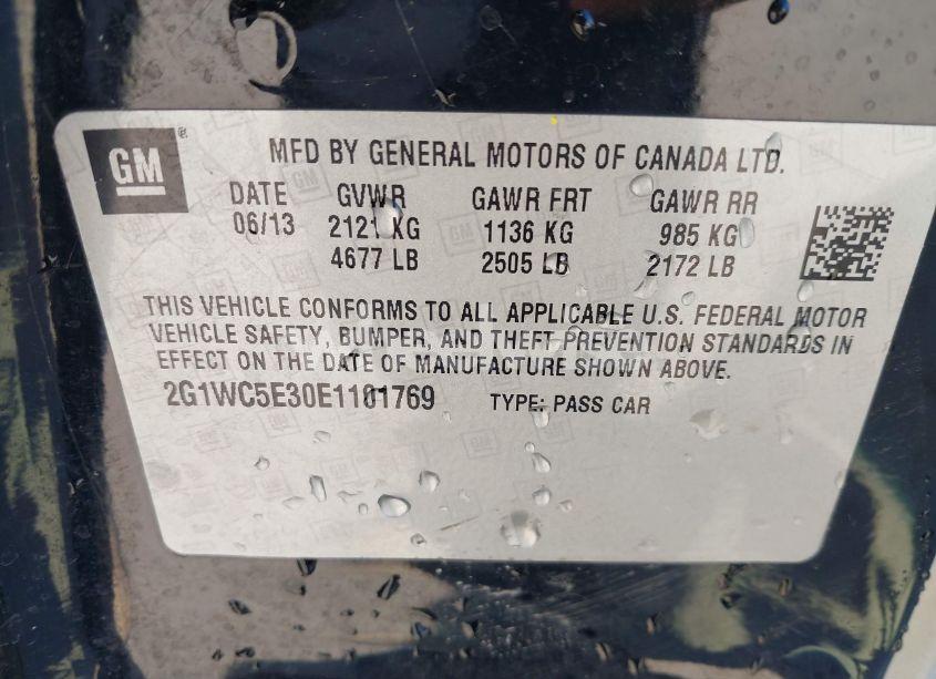 Photo 9 of 2014 Chevrolet Impala LIMITED LTZ (VIN 2G1WC5E30E1101769)