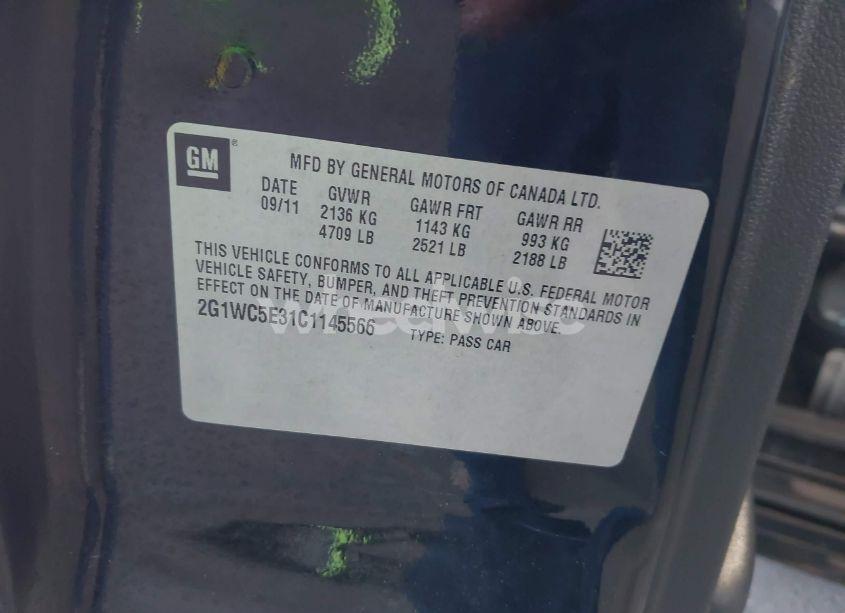 Photo 9 of 2012 Chevrolet Impala LTZ (VIN 2G1WC5E31C1145566)