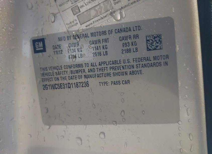 Photo 9 of 2013 Chevrolet Impala LTZ (VIN 2G1WC5E31D1187236)