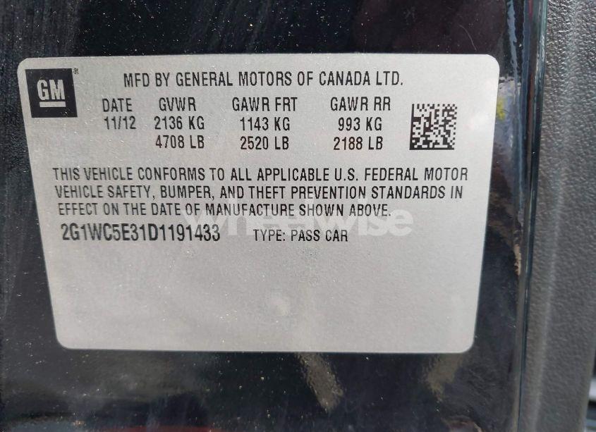 Photo 9 of 2013 Chevrolet Impala LTZ (VIN 2G1WC5E31D1191433)