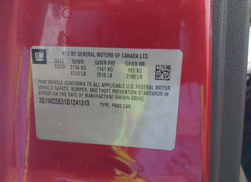 Photo 9 of 2013 Chevrolet Impala LTZ (VIN 2G1WC5E31D1241313)