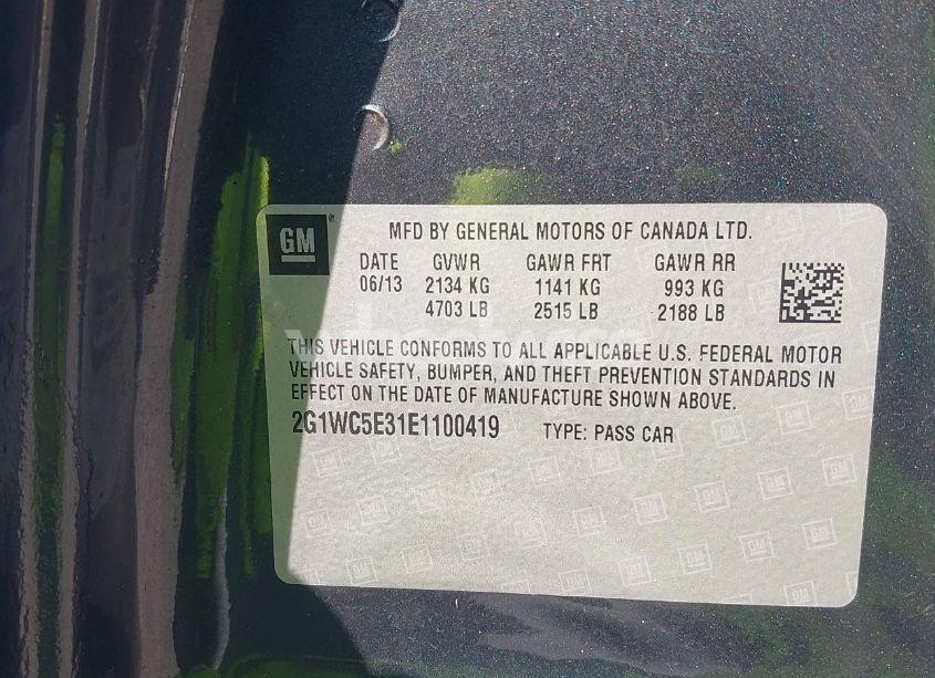 Photo 9 of 2014 Chevrolet Impala LIMITED LTZ (VIN 2G1WC5E31E1100419)