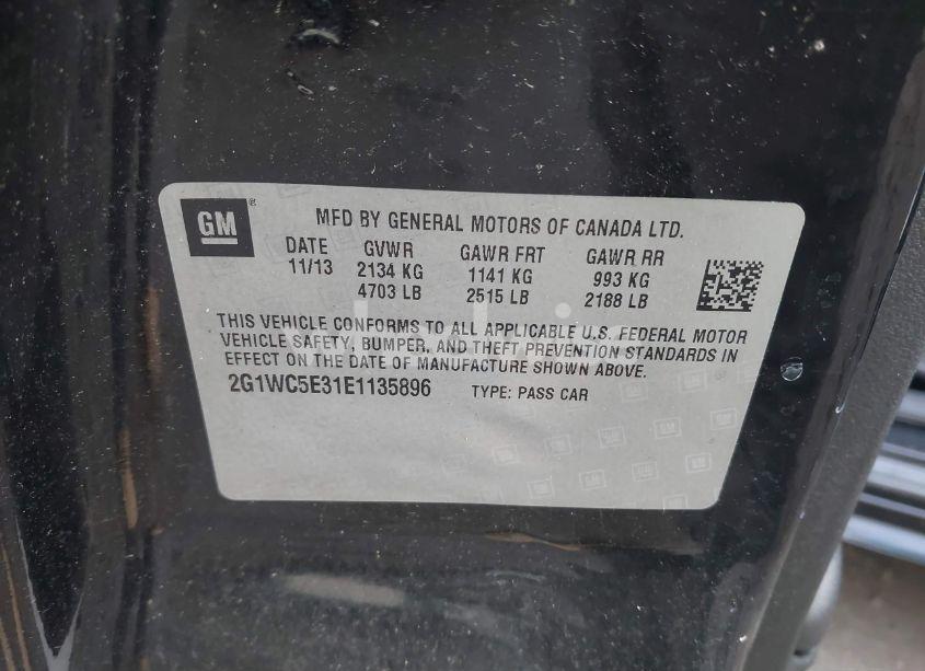 Photo 9 of 2014 Chevrolet Impala LIMITED LTZ (VIN 2G1WC5E31E1135896)