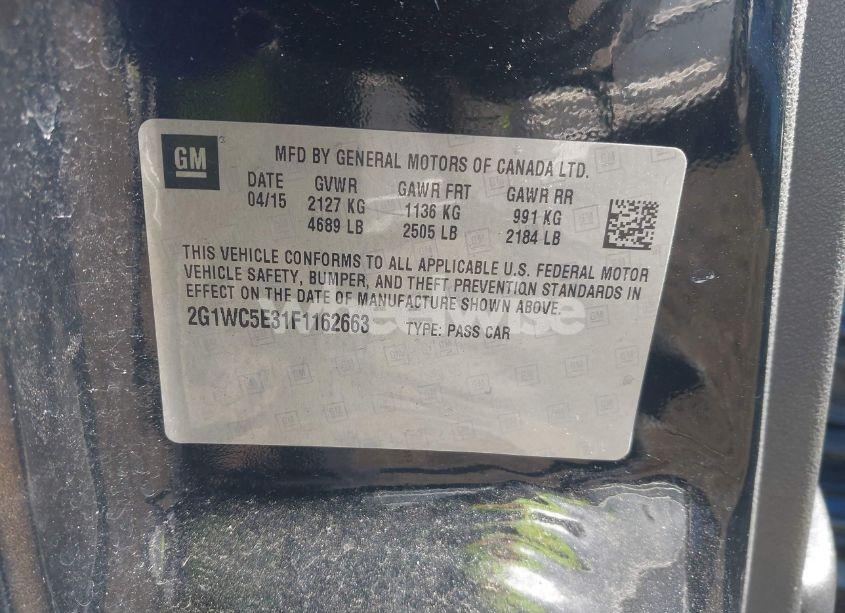 Photo 9 of 2015 Chevrolet Impala LIMITED LTZ (VIN 2G1WC5E31F1162663)