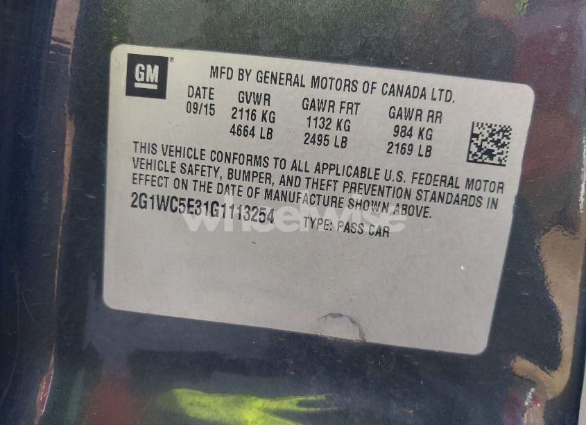 Photo 9 of 2016 Chevrolet Impala LIMITED LTZ (VIN 2G1WC5E31G1113254)