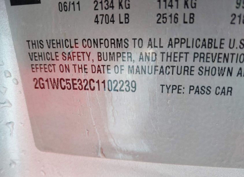 Photo 9 of 2012 Chevrolet Impala LTZ (VIN 2G1WC5E32C1102239)