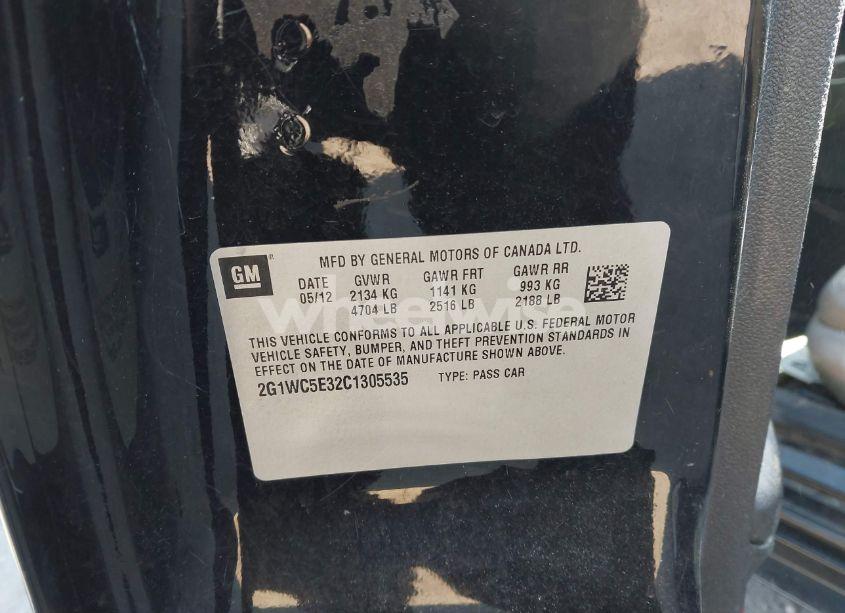 Photo 9 of 2012 Chevrolet Impala LTZ (VIN 2G1WC5E32C1305535)