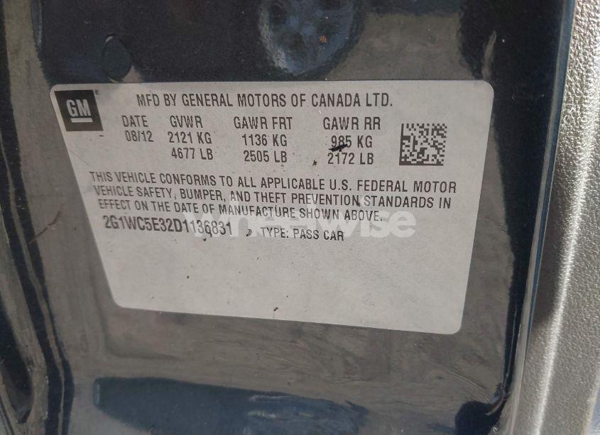 Photo 9 of 2013 Chevrolet Impala LTZ (VIN 2G1WC5E32D1136831)