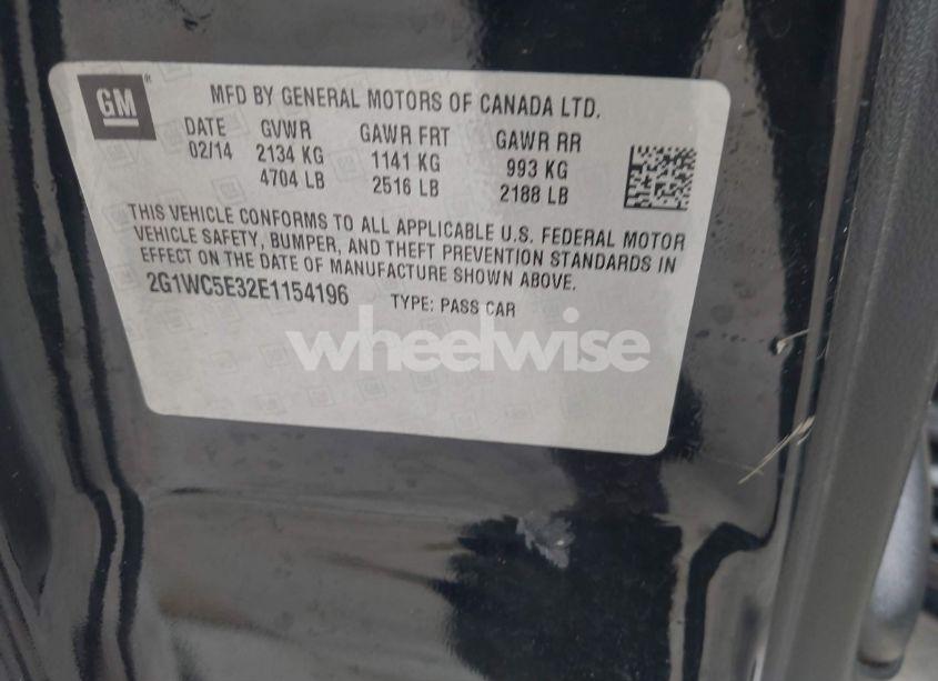 Photo 9 of 2014 Chevrolet Impala LIMITED LTZ (VIN 2G1WC5E32E1154196)