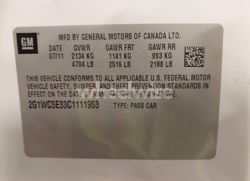 Photo 9 of 2012 Chevrolet Impala LTZ (VIN 2G1WC5E33C1111953)