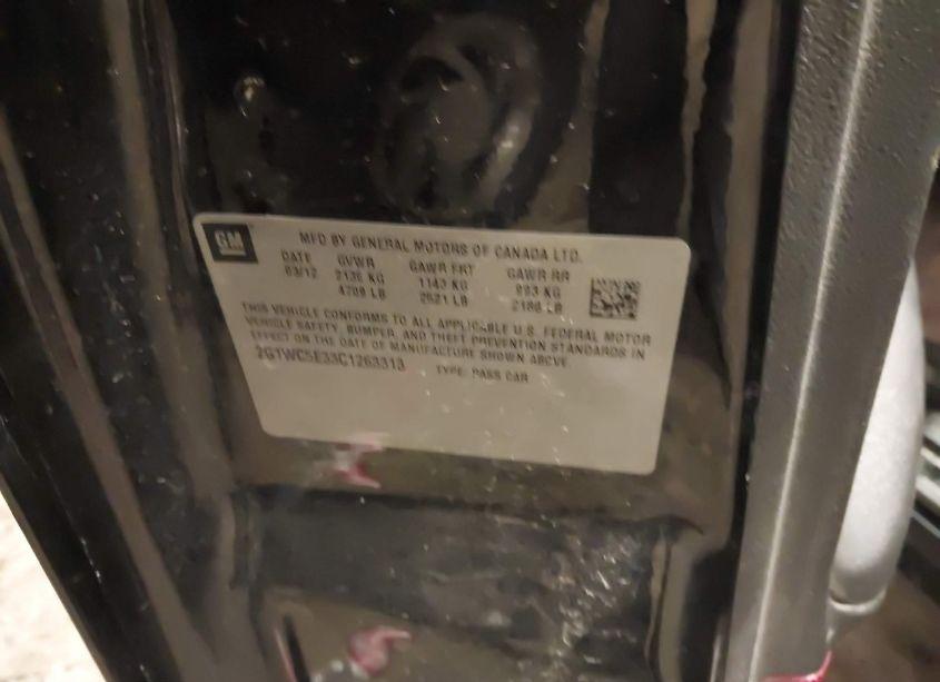 Photo 9 of 2012 Chevrolet Impala LTZ (VIN 2G1WC5E33C1263313)