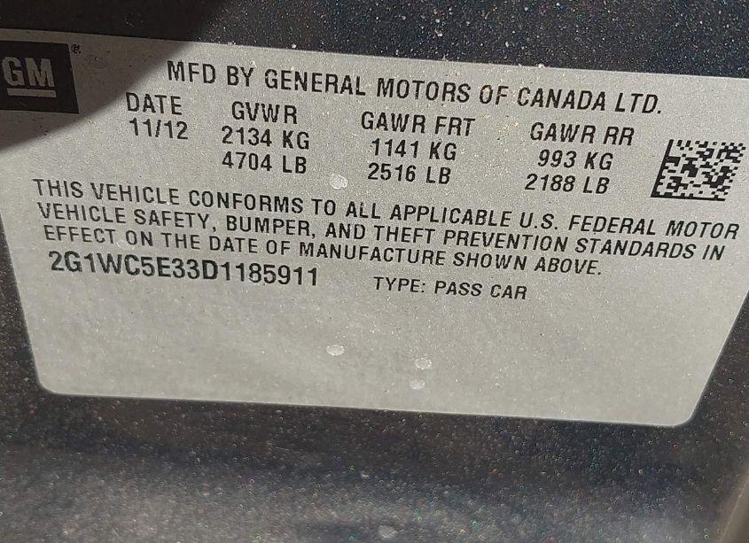 Photo 9 of 2013 Chevrolet Impala LTZ (VIN 2G1WC5E33D1185911)