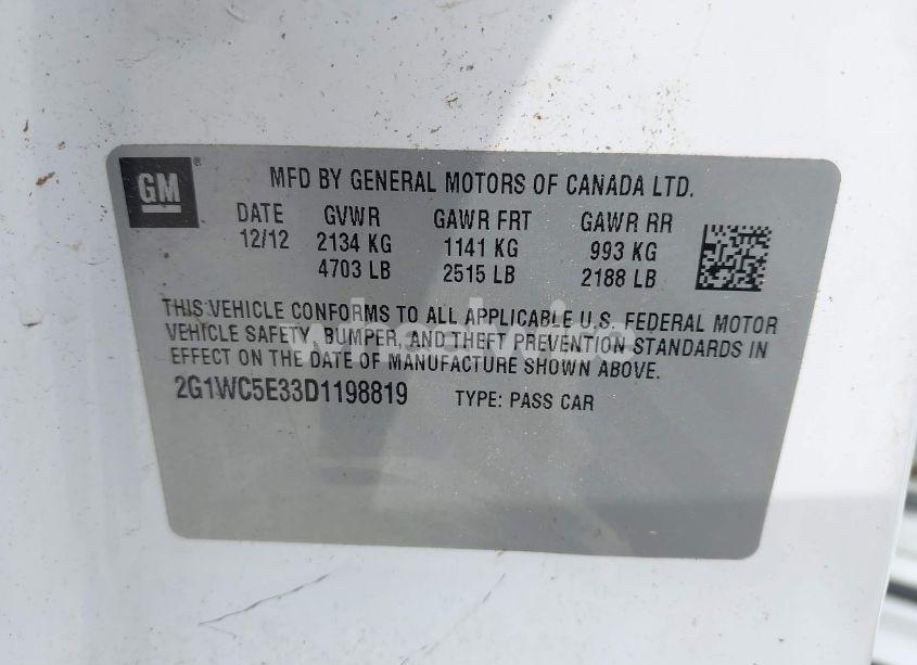 Photo 9 of 2013 Chevrolet Impala LTZ (VIN 2G1WC5E33D1198819)