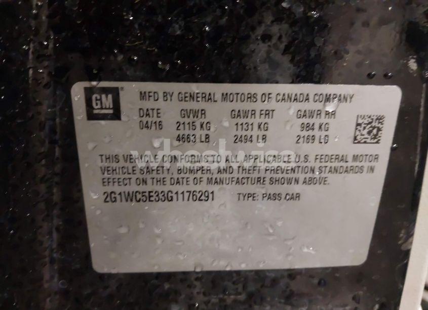 Photo 9 of 2016 Chevrolet Impala LIMITED LTZ (VIN 2G1WC5E33G1176291)