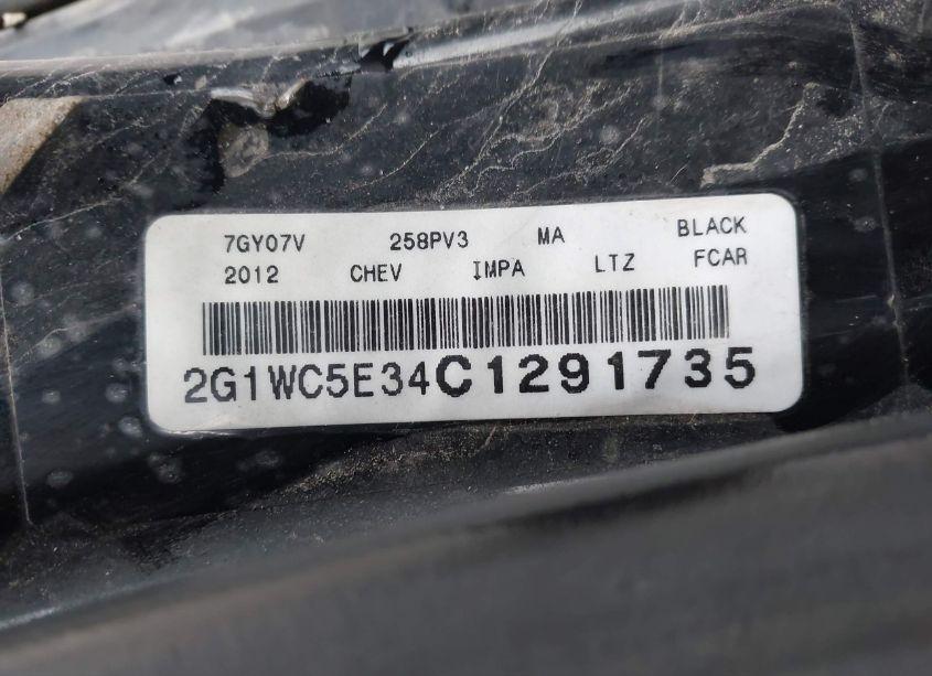 Photo 9 of 2012 Chevrolet Impala LTZ (VIN 2G1WC5E34C1291735)