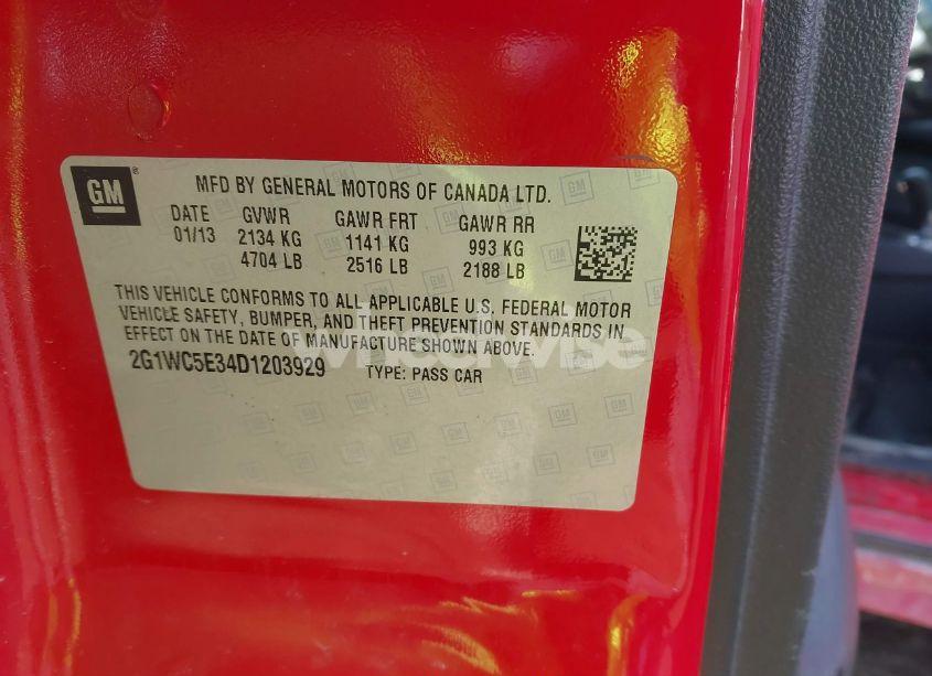 Photo 9 of 2013 Chevrolet Impala LTZ (VIN 2G1WC5E34D1203929)