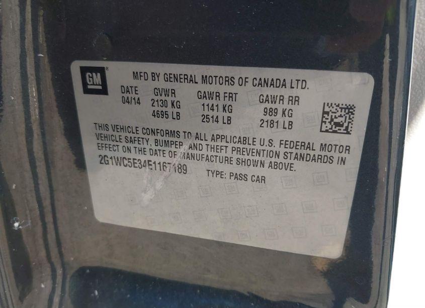 Photo 9 of 2014 Chevrolet Impala LIMITED LTZ (VIN 2G1WC5E34E1167189)