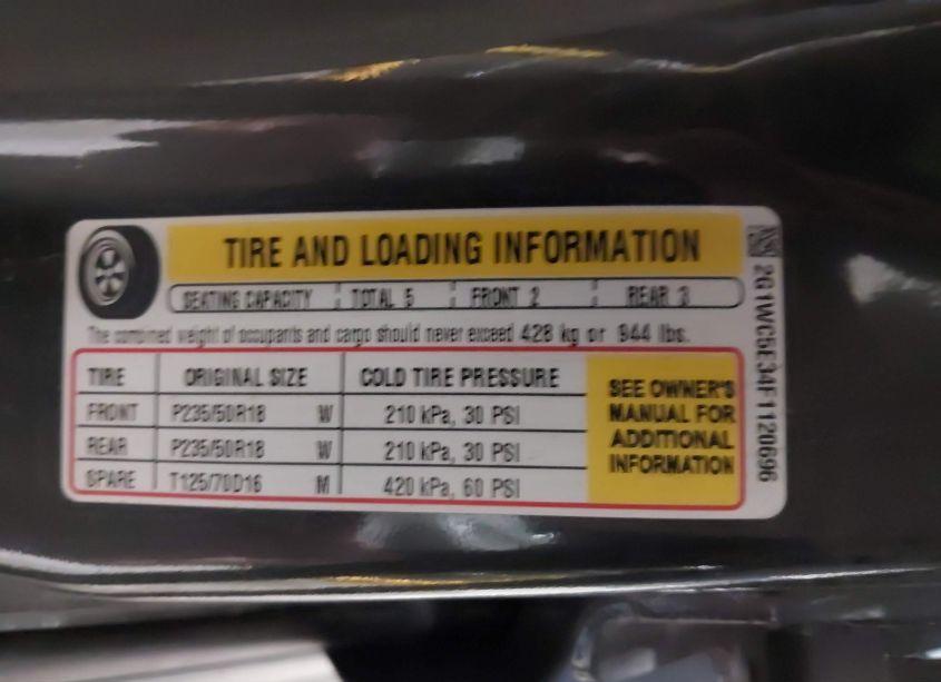 Photo 9 of 2015 Chevrolet Impala LIMITED LTZ (VIN 2G1WC5E34F1120696)