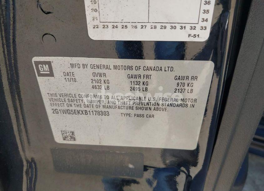 Photo 9 of 2012 Chevrolet Impala LTZ (VIN 2G1WC5E35C1125708)