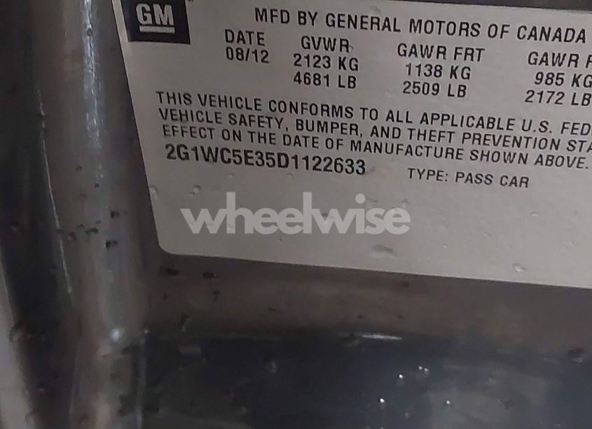 Photo 9 of 2013 Chevrolet Impala LTZ (VIN 2G1WC5E35D1122633)