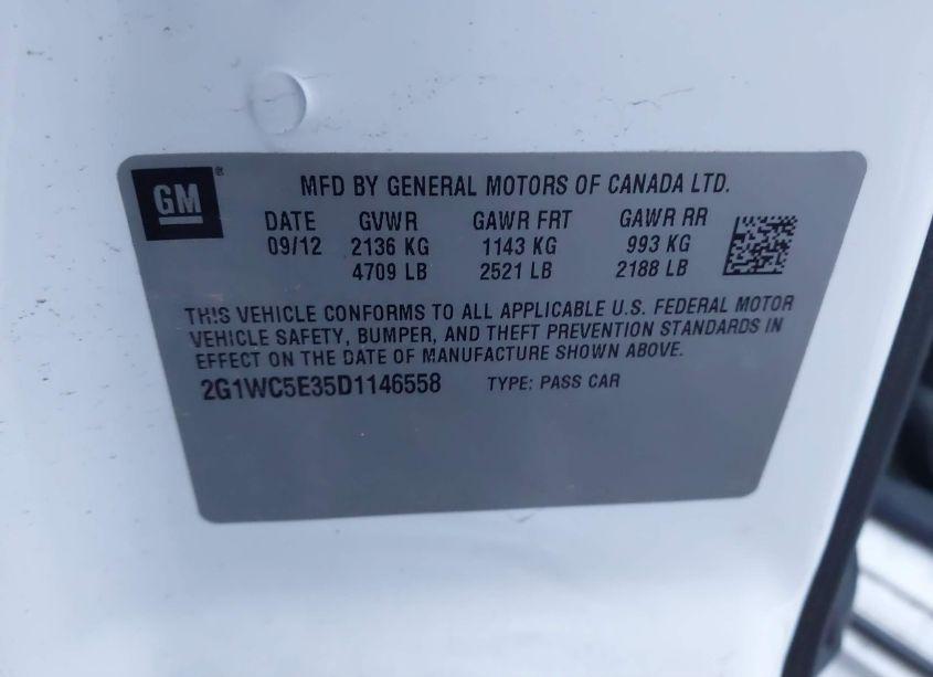 Photo 9 of 2013 Chevrolet Impala LTZ (VIN 2G1WC5E35D1146558)