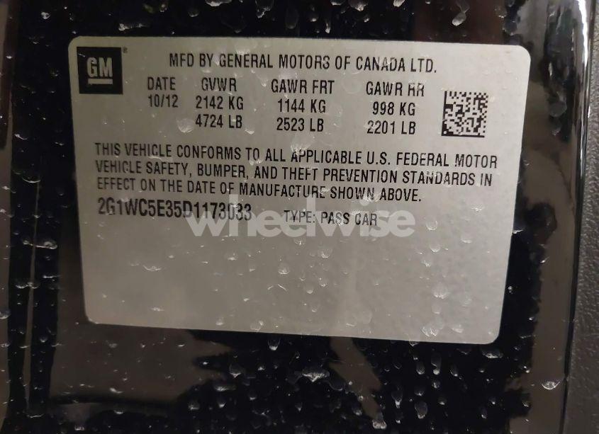 Photo 9 of 2013 Chevrolet Impala LTZ (VIN 2G1WC5E35D1173033)