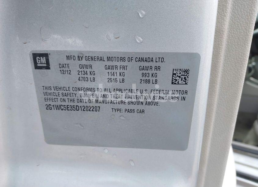 Photo 9 of 2013 Chevrolet Impala LTZ (VIN 2G1WC5E35D1202207)