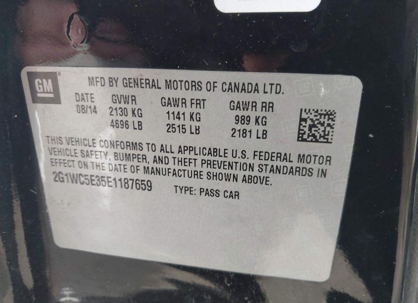 Photo 9 of 2014 Chevrolet Impala LIMITED LTZ (VIN 2G1WC5E35E1187659)