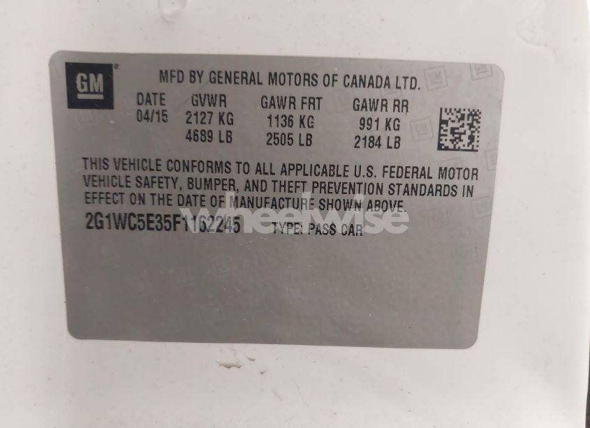 Photo 9 of 2015 Chevrolet Impala LIMITED LTZ (VIN 2G1WC5E35F1162245)