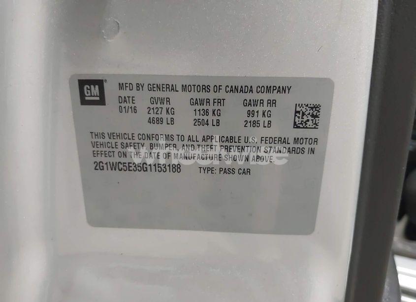 Photo 9 of 2016 Chevrolet Impala LIMITED LTZ (VIN 2G1WC5E35G1153188)