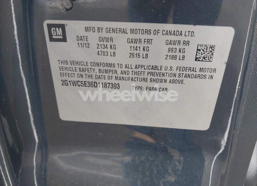 Photo 9 of 2013 Chevrolet Impala LTZ (VIN 2G1WC5E36D1187393)