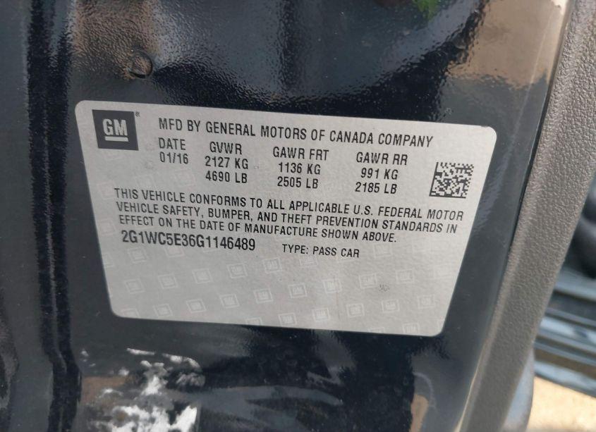 Photo 9 of 2016 Chevrolet Impala LIMITED LTZ (VIN 2G1WC5E36G1146489)