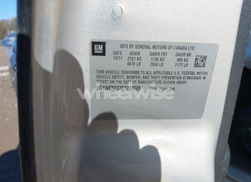 Photo 9 of 2012 Chevrolet Impala LTZ (VIN 2G1WC5E37C1207665)