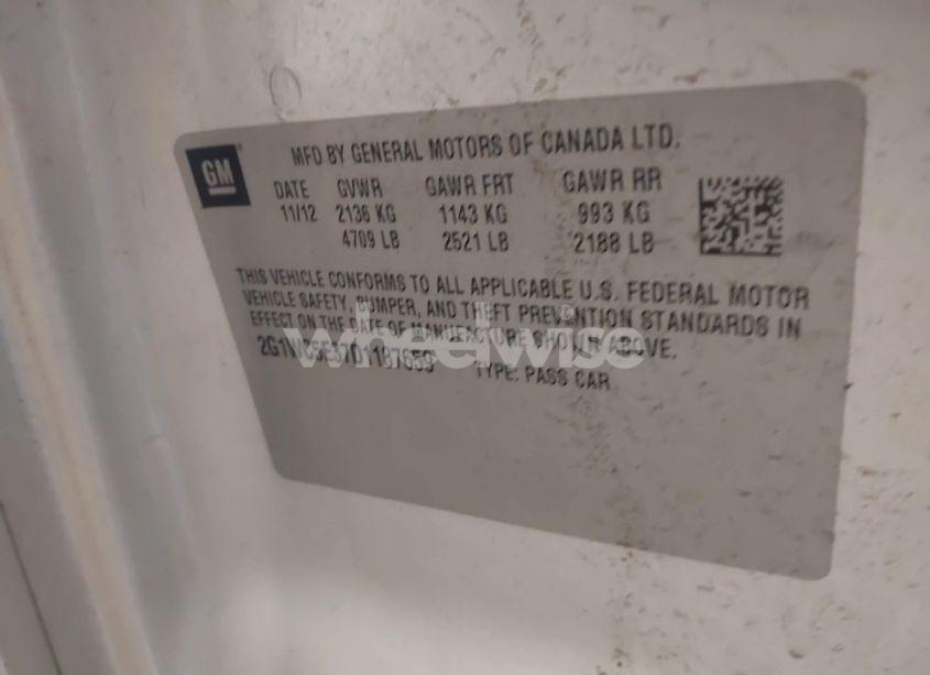 Photo 9 of 2013 Chevrolet Impala LTZ (VIN 2G1WC5E37D1187659)