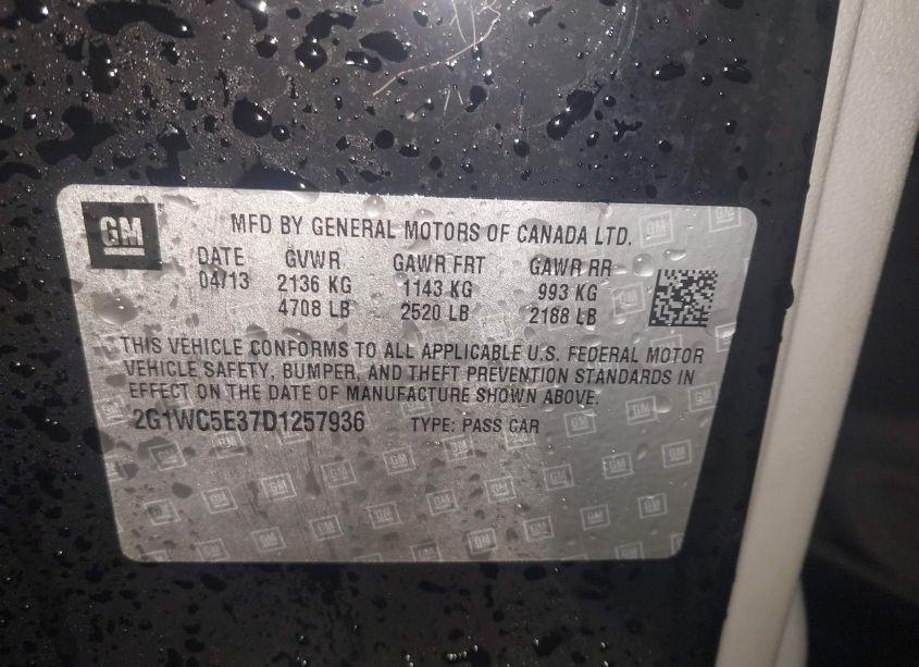 Photo 9 of 2013 Chevrolet Impala LTZ (VIN 2G1WC5E37D1257936)