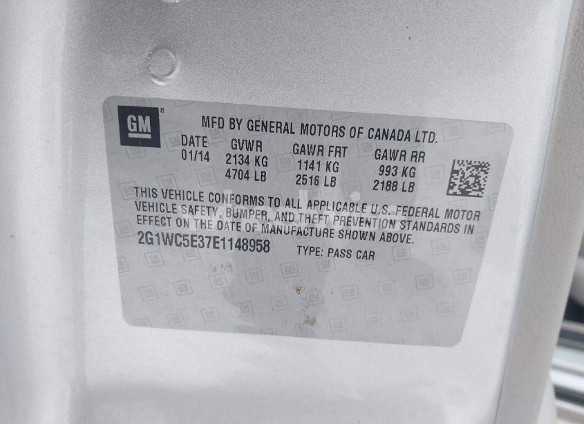 Photo 9 of 2014 Chevrolet Impala LIMITED LTZ (VIN 2G1WC5E37E1148958)