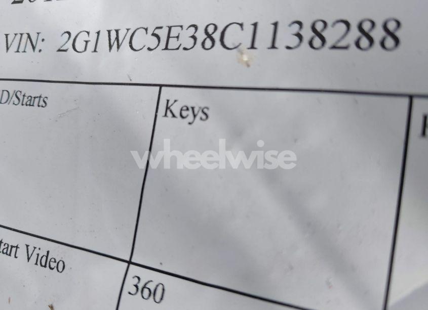 Photo 9 of 2012 Chevrolet Impala LTZ (VIN 2G1WC5E38C1138288)