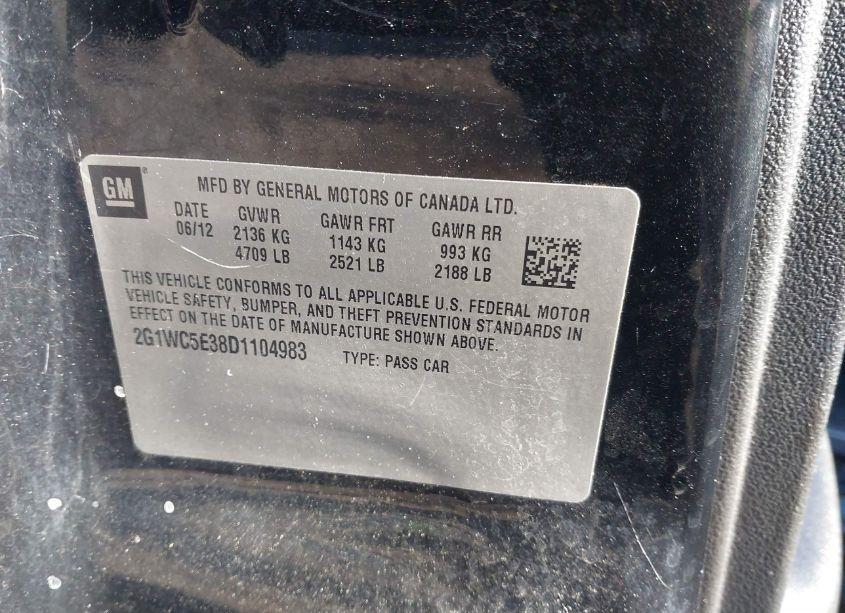 Photo 9 of 2013 Chevrolet Impala LTZ (VIN 2G1WC5E38D1104983)