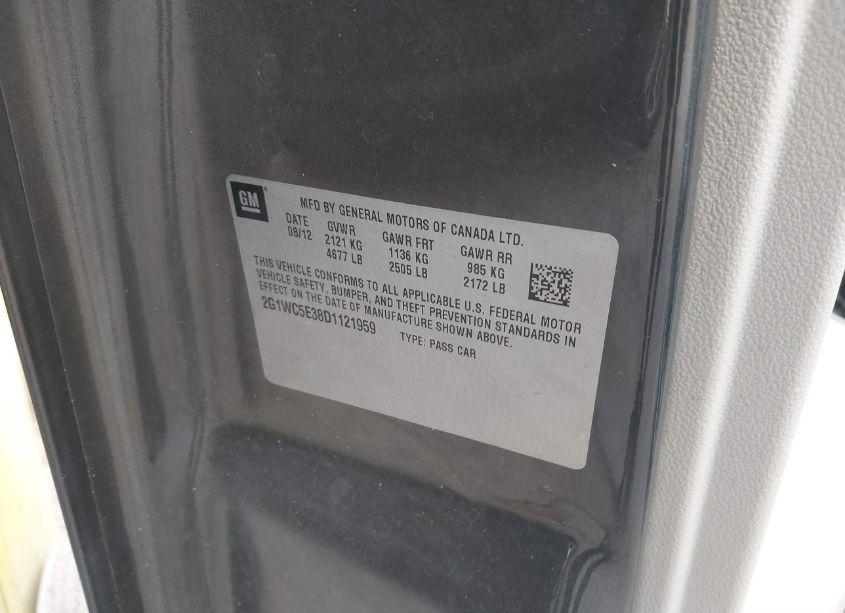 Photo 9 of 2013 Chevrolet Impala LTZ (VIN 2G1WC5E38D1121959)