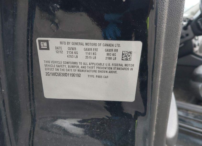 Photo 9 of 2013 Chevrolet Impala LTZ (VIN 2G1WC5E38D1196192)