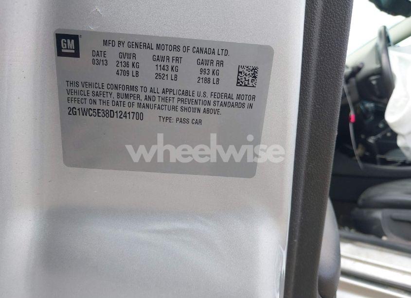 Photo 9 of 2013 Chevrolet Impala LTZ (VIN 2G1WC5E38D1241700)