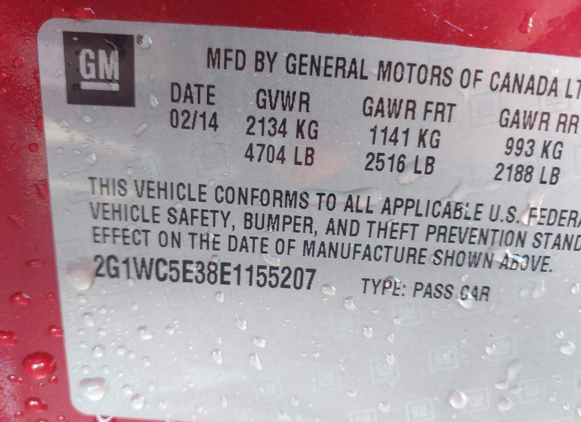 Photo 9 of 2014 Chevrolet Impala LIMITED LTZ (VIN 2G1WC5E38E1155207)