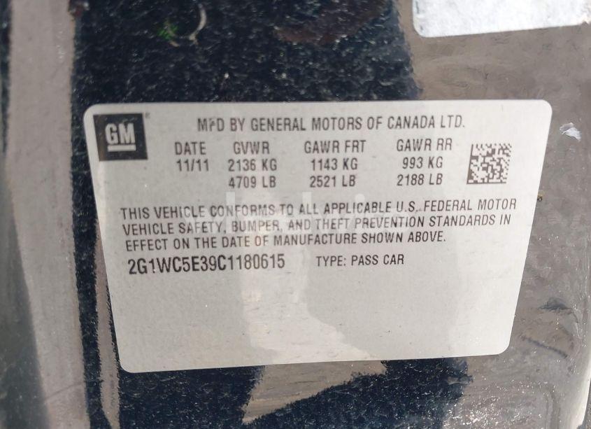 Photo 9 of 2012 Chevrolet Impala LTZ (VIN 2G1WC5E39C1180615)