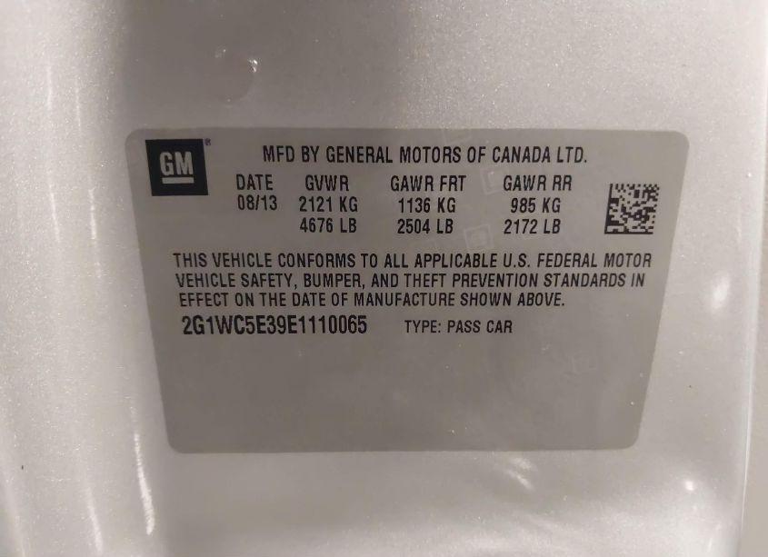 Photo 9 of 2014 Chevrolet Impala LIMITED LTZ (VIN 2G1WC5E39E1110065)