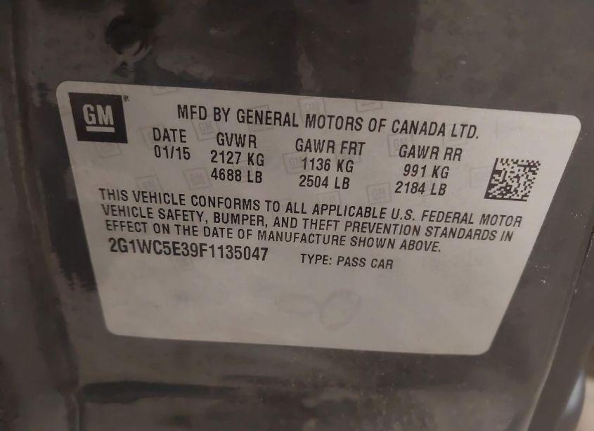 Photo 9 of 2015 Chevrolet Impala LIMITED LTZ (VIN 2G1WC5E39F1135047)