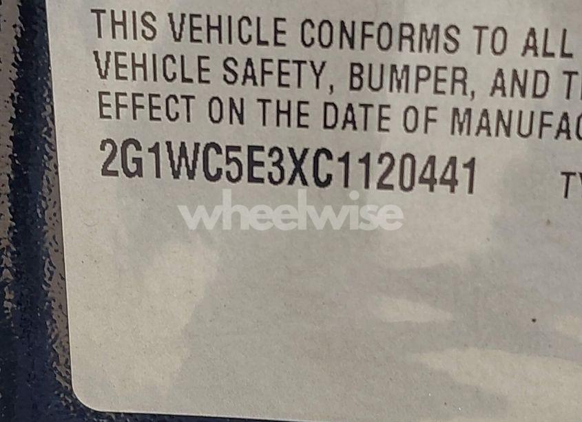 Photo 9 of 2012 Chevrolet Impala LTZ (VIN 2G1WC5E3XC1120441)