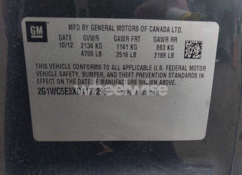 Photo 9 of 2013 Chevrolet Impala LTZ (VIN 2G1WC5E3XD1172296)