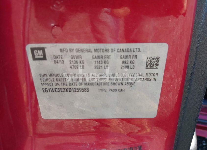 Photo 9 of 2013 Chevrolet Impala LTZ (VIN 2G1WC5E3XD1259583)